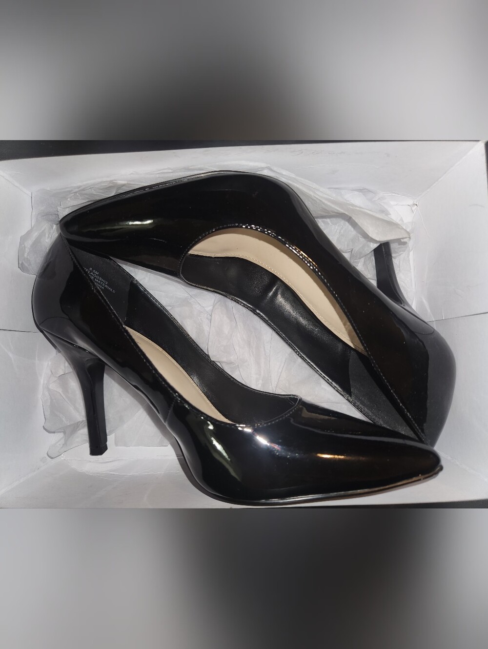 Nine West Black Patent Pointed-Toe Heels